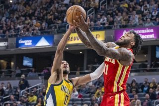 Tyrese Haliburton (0) a réussi 18 assists face aux Hawks KEYSTONE/AP/Doug McSchooler